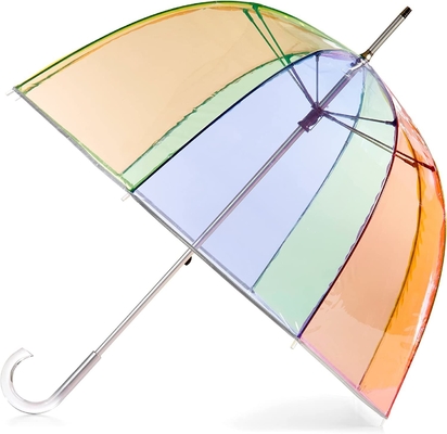 Gepersonaliseerd Logo Apollo Poe PVC Kleur Dome Doorzichtige Paraplu Voor Lady Hot Promotie