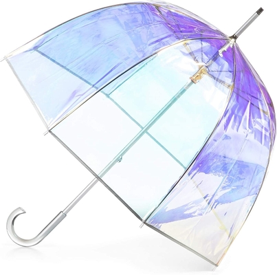Gepersonaliseerd Logo Apollo Poe PVC Kleur Dome Doorzichtige Paraplu Voor Lady Hot Promotie