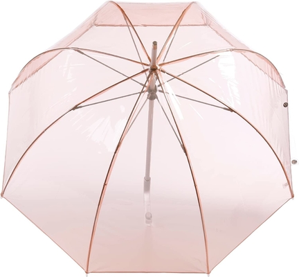 Gepersonaliseerd Logo Apollo Poe PVC Kleur Dome Doorzichtige Paraplu Voor Lady Hot Promotie