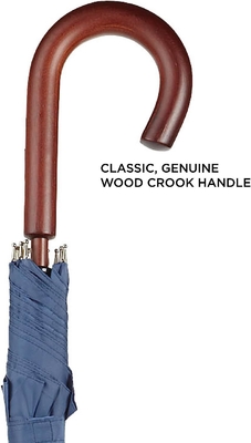 Een stuk houten handvat J paraplu Mensen milieubescherming Custom Made Logo paraplu