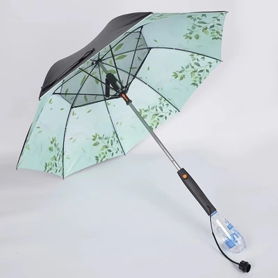 Outdoor Market Repel Paraplu met ingebouwde ventilator en Water Spray Custom Printing