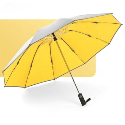 Tech Titanium Zilvercoating Custom Fold Inverted Reverse Umbrella voor stijlvol ontwerp