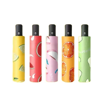 Custom Logo Printing Super waterdicht Draagbaar Solid Color 3 Klappend Auto Open paraplu