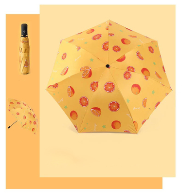 Polyester Drievoudige paraplu Custom Logo voor promoties en OEM One-Stop Inkoop