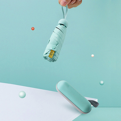 Mini vijfvoudige capsule-paraplu met UV-bescherming en logo-afdruk