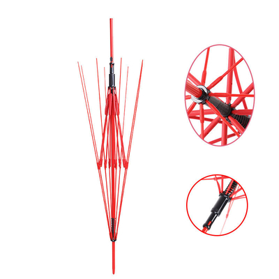 Rechte paraplu 23 inch 8k Reverse paraplu Frame IJzer gecoat Medium Rod Glasvezel