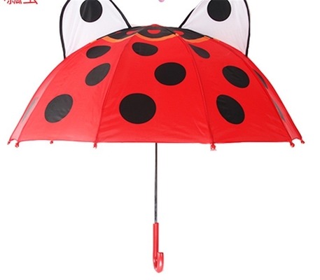 Open Diameter 90cm 19 inch 8K 190T Pongee Kids paraplu met oren Gepersonaliseerd en schattig