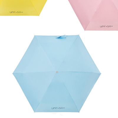 Drop Shipping Zwarte UV-coating Pongee Mini Capsule Pocket Paraplu voor zonbescherming
