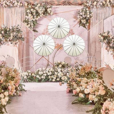 Japanse tuinpagode Vintage paraplu lange haak handgreep zwart en wit dubbele kleur