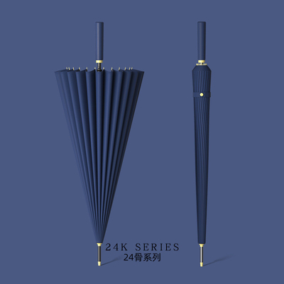 Gepersonaliseerde logo-afdruk Rechte paraplu met automatische opening en 120 cm open diameter