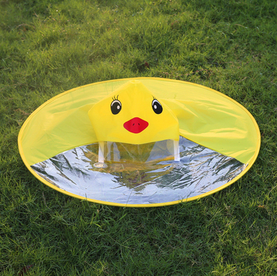 Custom Logo Printing UFO Transparent Waterdicht Poncho voor kinderen Volwassenen leeftijdsgroep