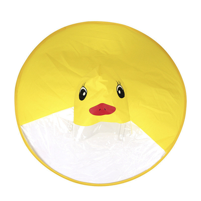 Custom Logo Printing UFO Transparent Waterdicht Poncho voor kinderen Volwassenen leeftijdsgroep