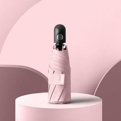 Zwarte paraplu's BSCI Mini Pocket Capsule UV Protection Vijfvoudig paraplu