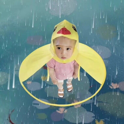 Custom Logo Printing UFO Transparent Waterdicht Poncho voor kinderen Volwassenen leeftijdsgroep