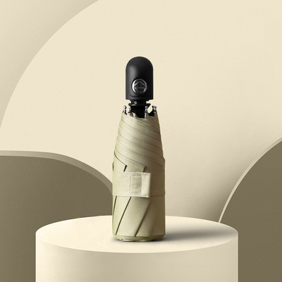 Zwarte paraplu's BSCI Mini Pocket Capsule UV Protection Vijfvoudig paraplu