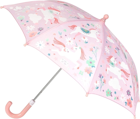 8K Hook Handle Kinderparaplu PVC stof met kleurverandering schattig en cool ontwerp