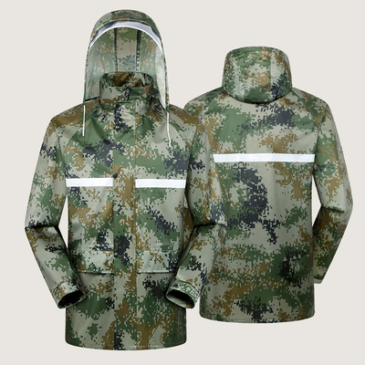Bescherming van buitenwerkers Regenjas en broek in Split Jungle Camouflage voor volwassenen