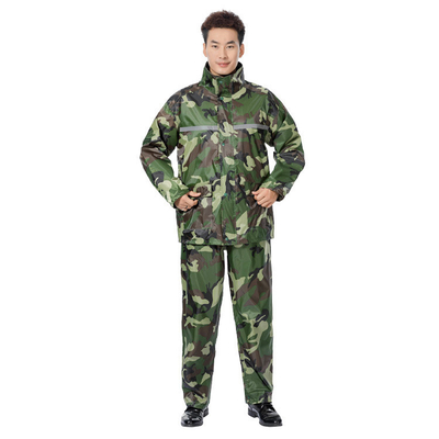Bescherming van buitenwerkers Regenjas en broek in Split Jungle Camouflage voor volwassenen