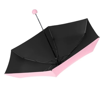 Roze paraplu 5 vouwbare mini-zakkapsel Paraguas de Lluvias met stalen frame