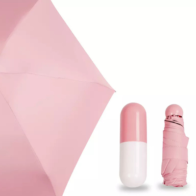 Klassieke ontwerp stijl 19 inch 6K UV bescherming Pocket capsule paraplu met mini cadeaubon