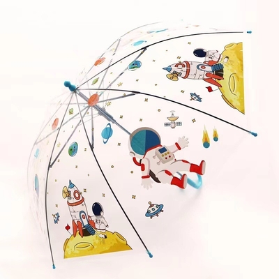 Halfautomatisch Astronaut Printing Kids Paraplu Custom Children Paraplu voor kinderen POE