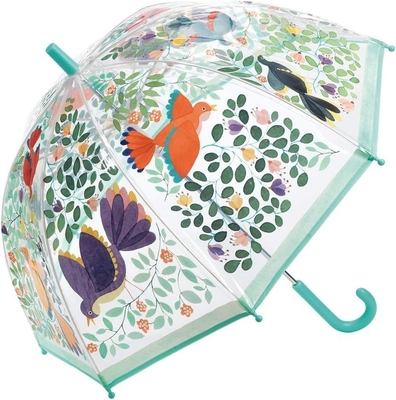Japan Stijl Waterdicht Kinderen Paraplu Volledige Print Glasvezel Frame Haak Handle