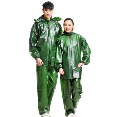 Regenseizoen Essentiële Gemaakte Groene Volwassenen Regenjas van Chinese Fabrikanten