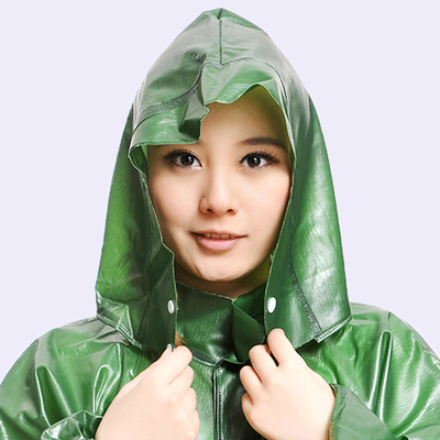 Regenseizoen Essentiële Gemaakte Groene Volwassenen Regenjas van Chinese Fabrikanten