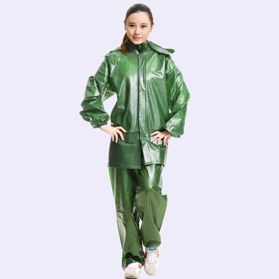 Regenseizoen Essentiële Gemaakte Groene Volwassenen Regenjas van Chinese Fabrikanten