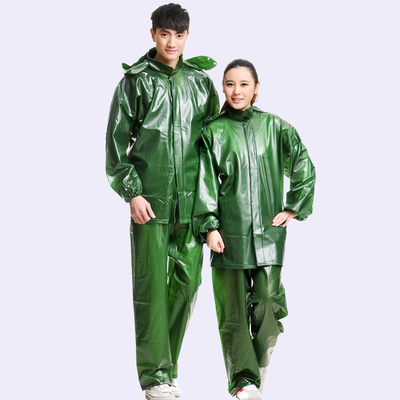 Regenseizoen Essentiële Gemaakte Groene Volwassenen Regenjas van Chinese Fabrikanten