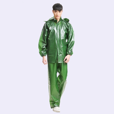 Regenseizoen Essentiële Gemaakte Groene Volwassenen Regenjas van Chinese Fabrikanten