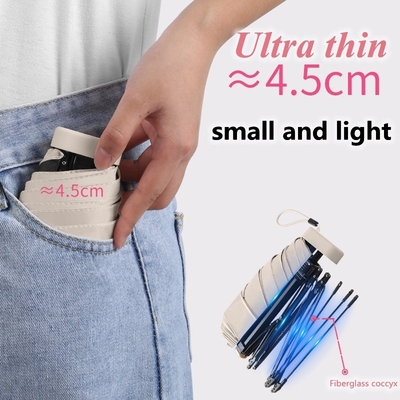 X503 Ultralight Mini Paraplu Six-Fold Draagbaar voor UV-bescherming en draagbaarheid