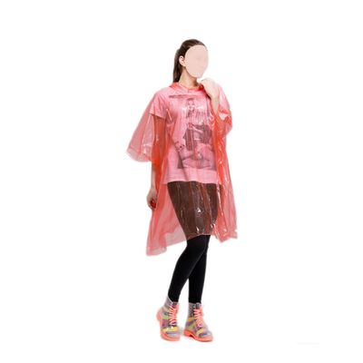Waterdicht wegwerpregenkleding voor vrouwen Volwassenen Doorzichtig Kleurrijk Plastic Opvouwbaar