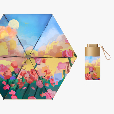 Paraplu Kleine Winddichte Regendichte UV-dichte 5 Klappbare Mini Capsule