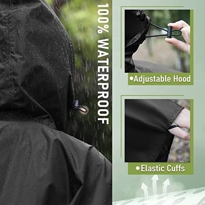 Waterdicht polyester regenjas voor buitenavonturen Lichtgewicht en handig