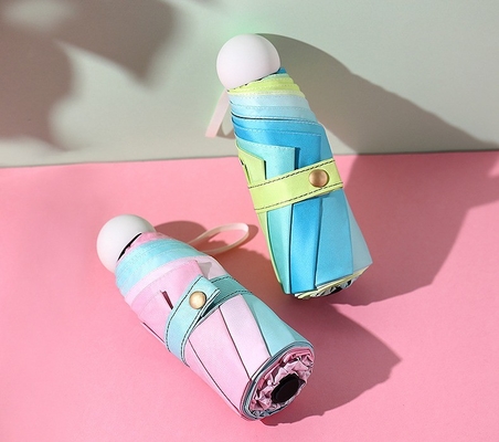 Nieuwheid Creatieve Gradient Morandi Kleur Stijlvol 50% Opvouwbare Zonnebrandstof Pocket Paraplu
