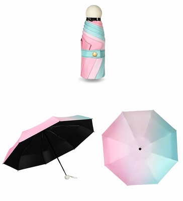 Nieuwheid Creatieve Gradient Morandi Kleur Stijlvol 50% Opvouwbare Zonnebrandstof Pocket Paraplu