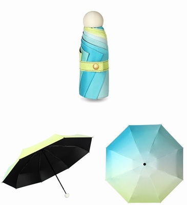 Nieuwheid Creatieve Gradient Morandi Kleur Stijlvol 50% Opvouwbare Zonnebrandstof Pocket Paraplu