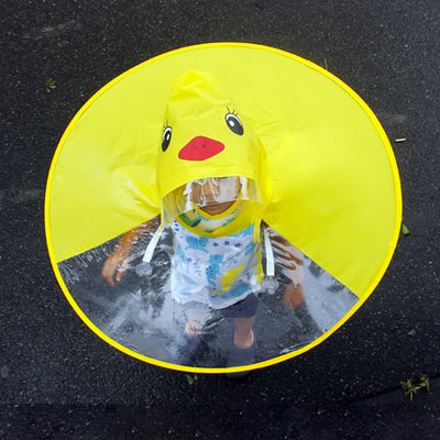 Custom Logo Printing Kinderen Regenjas Transparante Waterdichte Poncho voor conventionele grootte