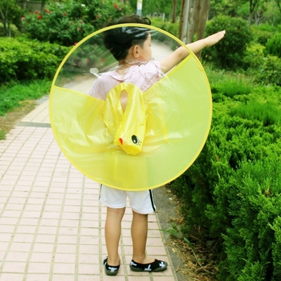 Custom Logo Printing Kinderen Regenjas Transparante Waterdichte Poncho voor conventionele grootte