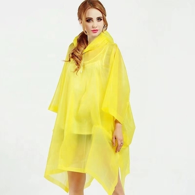 Reizen Wandelen Regengordel Gele regenjas Volwassen Comfortabele Poncho Eenpersoons regenpak