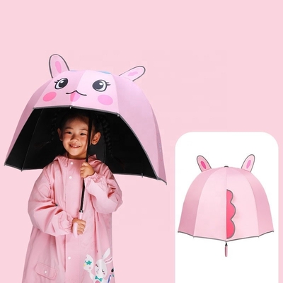 67cm Diameter Cartoon Helmet Paraplu Handleiding Open schattig ontwerp voor meisjes UV en winddicht