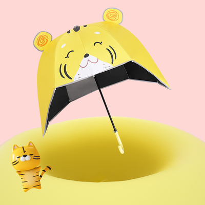 67cm Diameter Cartoon Helmet Paraplu Handleiding Open schattig ontwerp voor meisjes UV en winddicht