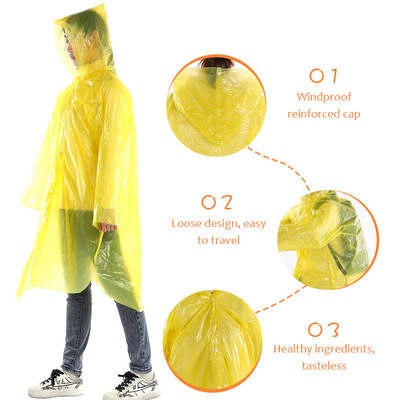 Volwassenen Glam Design Stijl Regenjas Transparante Lange Wegwerp Poncho