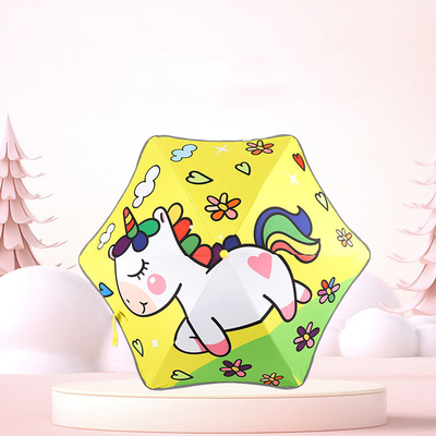Lichte all-in-one cartoon paraplu voor kinderen UPF50 zonnebescherming 74cm open diameter