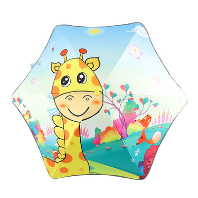 Lichte all-in-one cartoon paraplu voor kinderen UPF50 zonnebescherming 74cm open diameter
