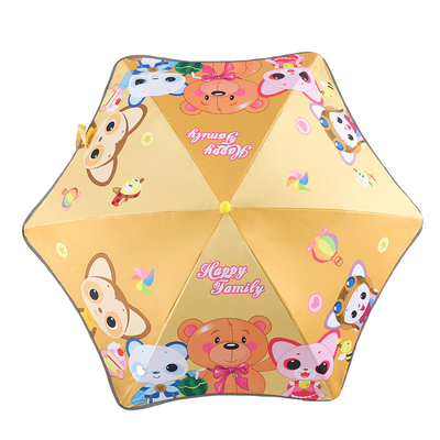 Lichte all-in-one cartoon paraplu voor kinderen UPF50 zonnebescherming 74cm open diameter