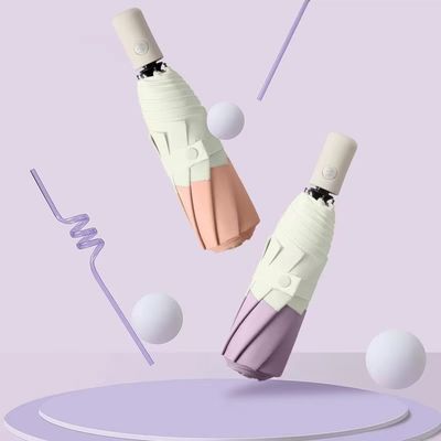 Dubbelkleurige 8K 3 vouwbare zonnebescherming Auto paraplu Automatische vouwbare MQO 100PCS