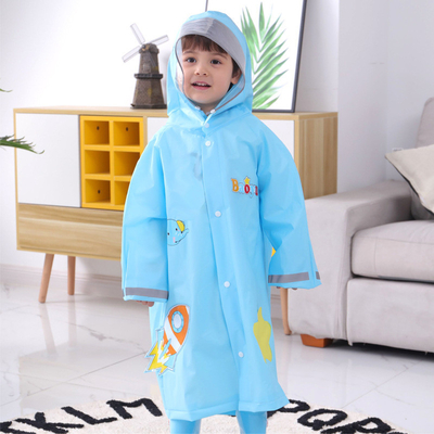 Outdoor RAINWEAR Cartoon Printed Kids Regenjas met reflecterende strepen Meisjes regenjas