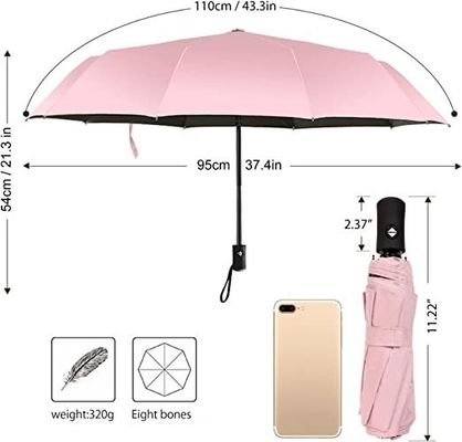 Metalen schacht Roze reisparaplu voor vrouwen Zonnescherm lichtgewicht Automatisch openen